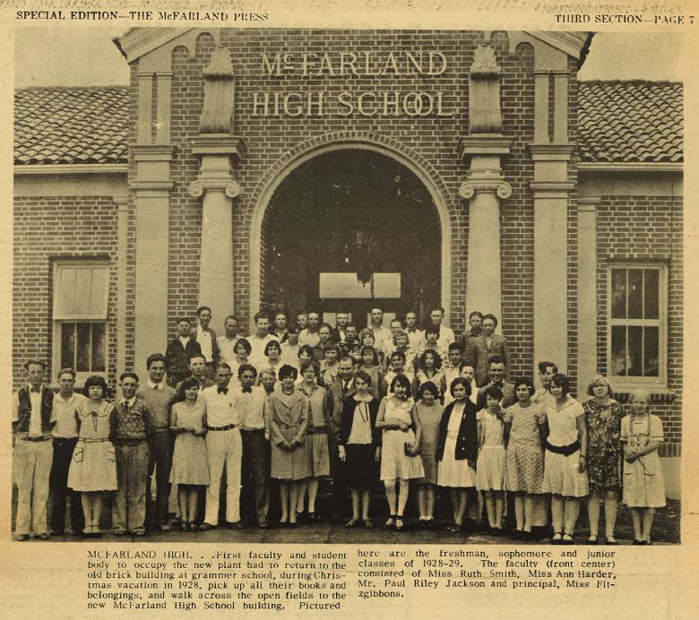 Picture of McFarland High School 1928